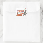 ‏Punch‑kun & Plush Monkey – Kawaii for Kids スクエアシール (バッグ)