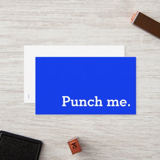 Punch Me Simple Dark Loyalty Coffee Punch-Card ロイヤリティカード (正面/裏面インサイチュ)