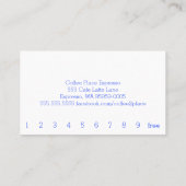 Punch Me Simple Dark Loyalty Coffee Punch-Card ロイヤリティカード (裏面)