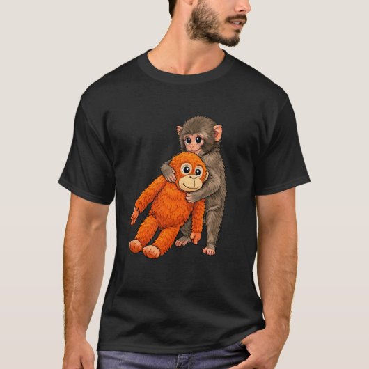 Punch Monkey and Stuffed Animal Punch Fan Viral Vi Tシャツ (正面)