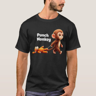 Punch Monkey Viral Cute Graphic Tシャツ
