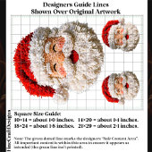 Punch Needle & Crochet Santa Faces ER6L Decoupage 薄葉紙