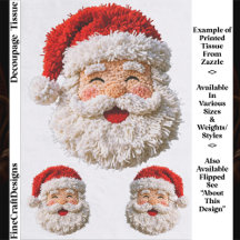 Punch Needle & Crochet Santa Faces ER6L Decoupage