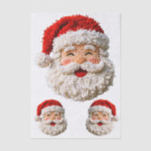 Punch Needle & Crochet Santa Faces ER6L Decoupage 薄葉紙 (正面)