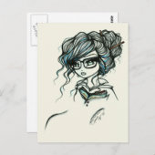 Punch of Color Girls Bookファンタジー絵葉書 ポストカード (正面/裏面)