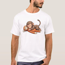 Punch The Baby Monkey Design Tシャツ