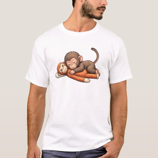 Punch The Baby Monkey Design Tシャツ (正面)