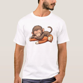 Punch The Baby Monkey Design Tシャツ