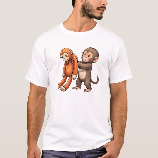 Punch The Baby Monkey Design Tシャツ (正面)