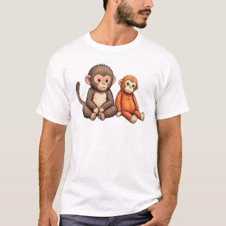 Punch The Baby Monkey Design Tシャツ
