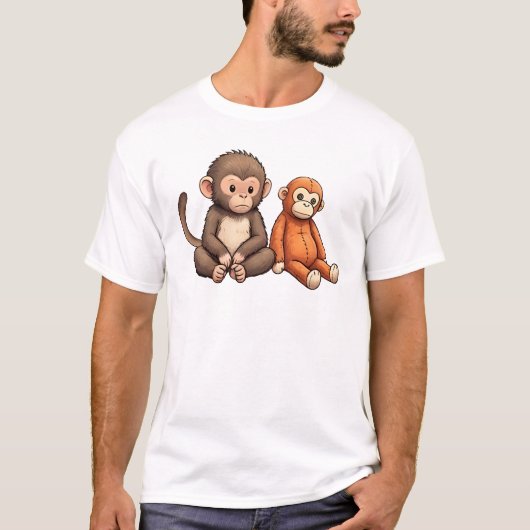 Punch The Baby Monkey Design Tシャツ (正面)