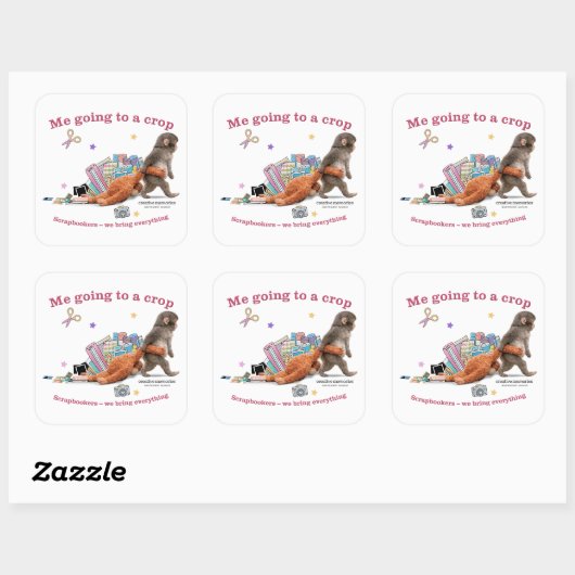 Punch the Monkey 3" Stickers スクエアシール (シート)