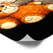 Punch the monkey cuddling stuffed animal meme ポスター (角)