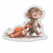 Punch the Rescued Monkey & His Best Friend Doll St シール (正面)