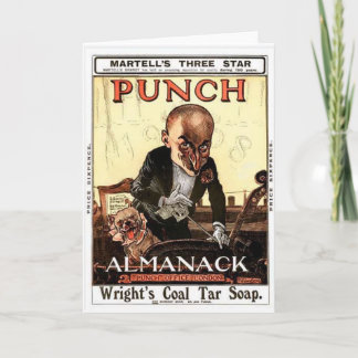 PUNCH VINTAGE ALMANACK 1908氏のプリントのデザイン カード