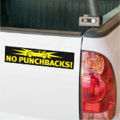 Punchbuggyの黄色- Punchbacks無し! バンパーステッカー (トラック上)