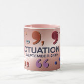 Punctuation Day September 24th Pink Combo Mug マグカップ (中央)
