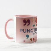 Punctuation Day September 24th Pink Combo Mug マグカップ (左)