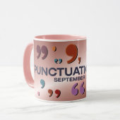 Punctuation Day September 24th Pink Combo Mug マグカップ (正面左)
