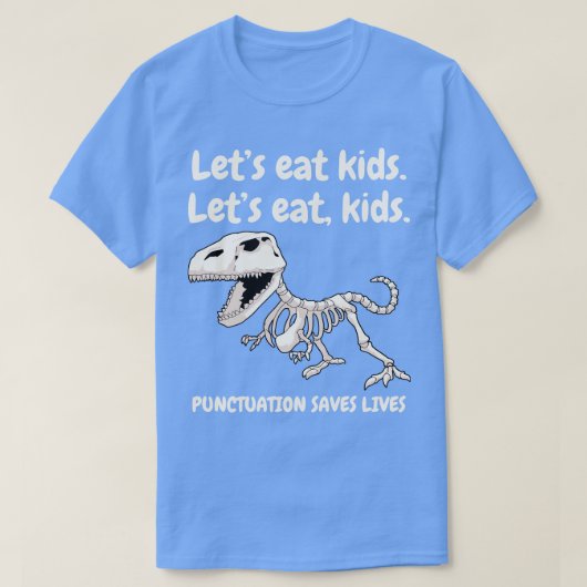 Punctuation Grammar Dinosale English先生 Tシャツ (デザイン正面)
