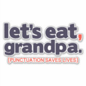 Punctuation saves lives シール (正面)