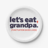 Punctuation saves lives ペーパープレート (正面)
