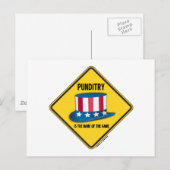 Punditoryはゲーム警告標識の名前 ポストカード (正面/裏面)