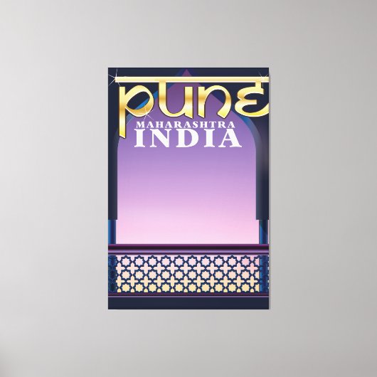 Pune, Maharashtra India休暇ポスター キャンバスプリント (正面)