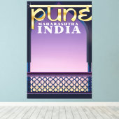 Pune, Maharashtra India休暇ポスター キャンバスプリント (インサイチュ (ウッドフロア))
