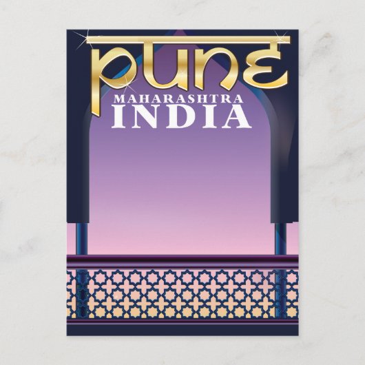 Pune, Maharashtra India休暇ポスター ポストカード (正面)