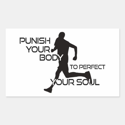 Punish Your Body To Perfect Your Soul Runner 長方形シール (正面)