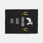 Punjabi Aa Gaye Oye Diljit Dosanjh Lohri Gift Holi フリースブランケット (正面(横))