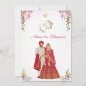 Punjabi Sikh Wedding Anand Karaj Gurudwara Card 招待状 (正面)