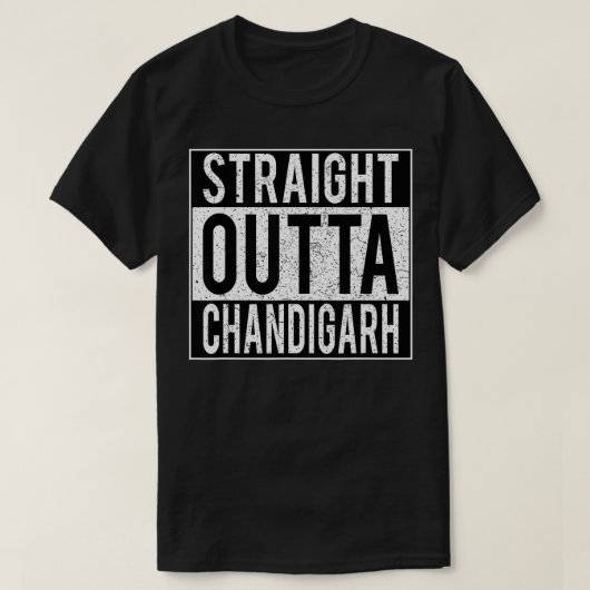 Punjabi Straight Outta CHANDIGARH Pind  Tシャツ (デザイン正面)