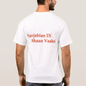 Punjabian Di Shaan Vaakri Tシャツ (裏面)