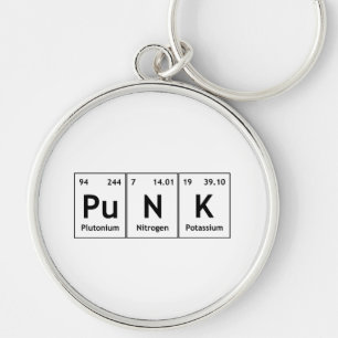 PuNK周期表要素のワードケミストリシンボル キーホルダー