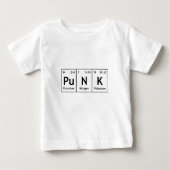 PuNK周期表要素ワード化学シンボル ベビーTシャツ (正面)