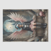 Punk Angel in Stripes Decoupage 薄葉紙 (正面)