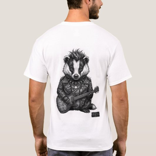 Punk Badger "ALEXA" – Double-Sided Edgy 3D  Tシャツ (裏面)