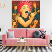Punk Band - Large Wrapped Canvas Art Print キャンバスプリント (インサイチュ (リビング))
