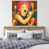 Punk Band - Large Wrapped Canvas Art Print キャンバスプリント (インサイチュ (寝室))