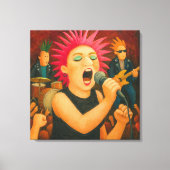 Punk Band - Large Wrapped Canvas Art Print キャンバスプリント (正面)