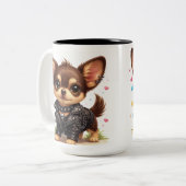 Punk Chihuahua Style Coffee Mug ツートーンマグカップ (正面左)