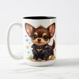 Punk Chihuahua Style Coffee Mug ツートーンマグカップ