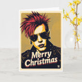 punk christmas card カード (黄色い花)