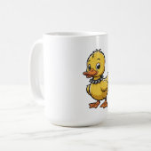 Punk Duckling – Funny Rebel Animal Art コーヒーマグカップ (正面左)