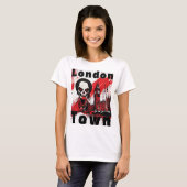Punk Geschenk London England Zombie Rot Horror Tシャツ (正面フル)