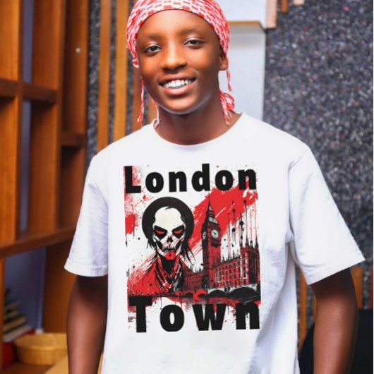 Punk Geschenk London England Zombie Rot Horror Tシャツ