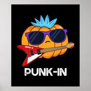 PUnk-inパンクおもしろいロックパンプキンプンダークBG ポスター