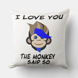 Punk Monkey私は愛しているあなたの猿がそう言った クッション